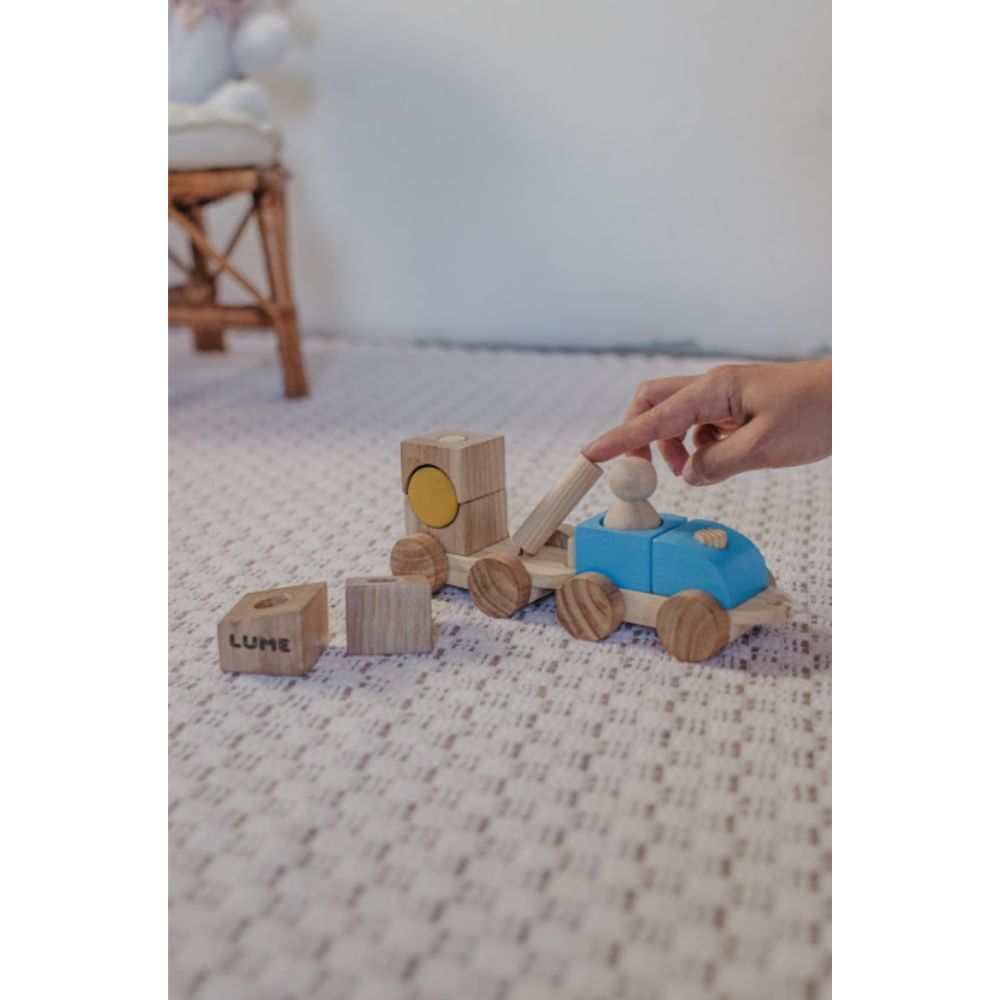 Carretinha de Encaixe | Brinquedo de Puxar e Encaixar