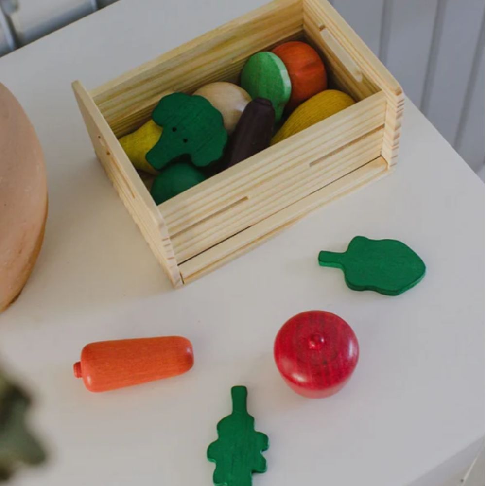 Caixa de Frutas, Legumes e Verduras em Madeira