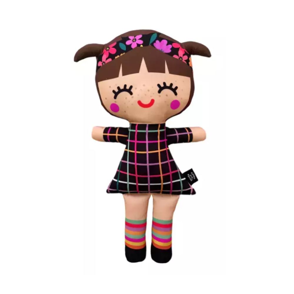 Boneca Bibi com Sardas Quadriculada Florida - Tamanho G