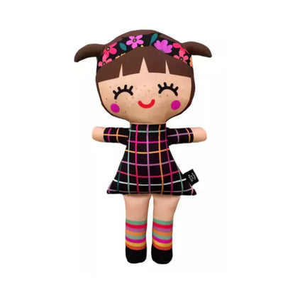 Boneca Bibi com Sardas Quadriculada Florida - Tamanho G