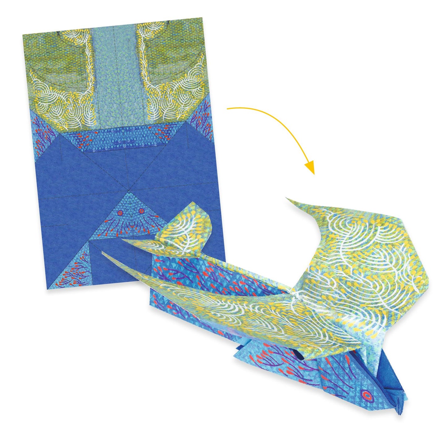 Dobradura Origami Asas Velozes