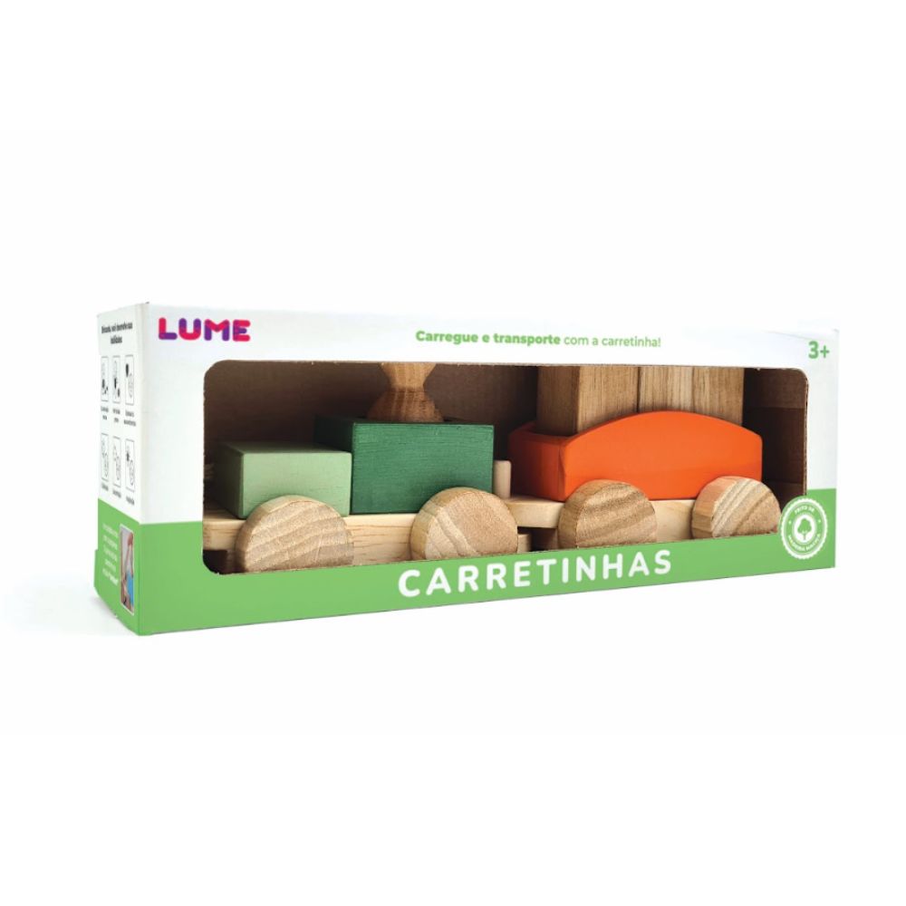 Carretinha de Transporte | Brinquedo de Puxar com Blocos