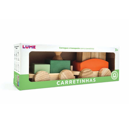 Carretinha de Transporte | Brinquedo de Puxar com Blocos