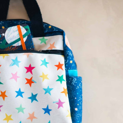 Mochila Quadrada Infantil - Céu Estrelado
