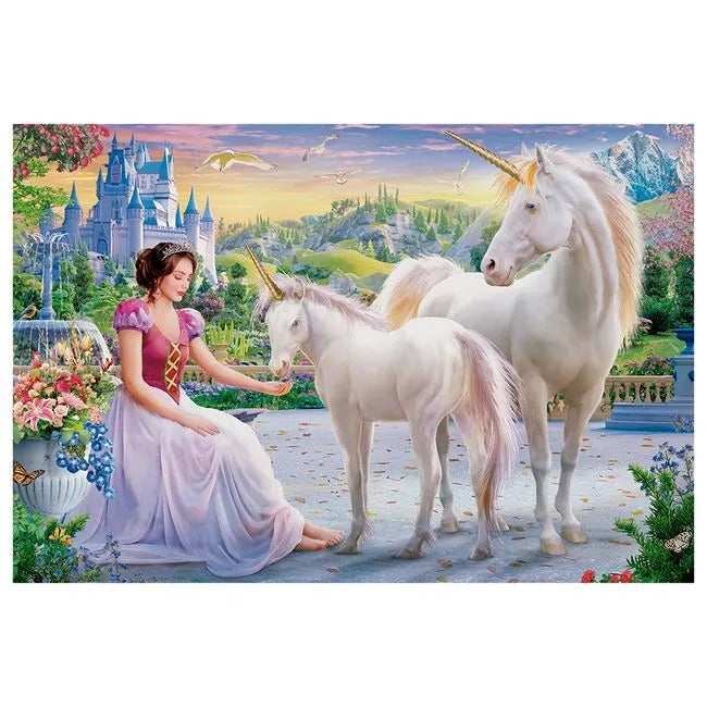Quebra-cabeça 200 peças A Princesa e seus Unicórnios