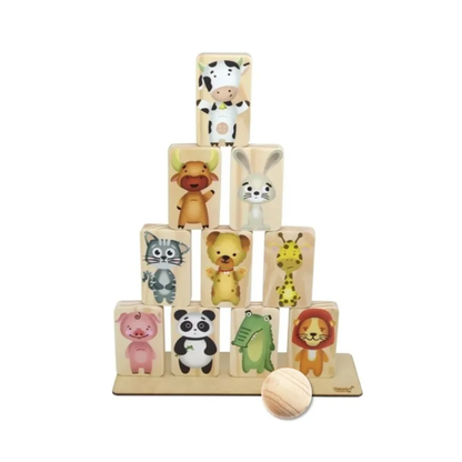 Jogo Equilíbrio Animais em Madeira