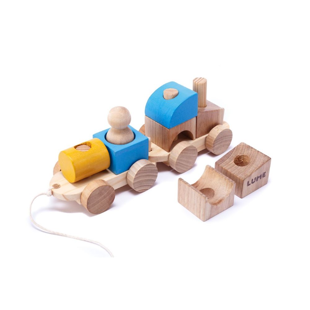 Carretinha de Encaixe | Brinquedo de Puxar e Encaixar