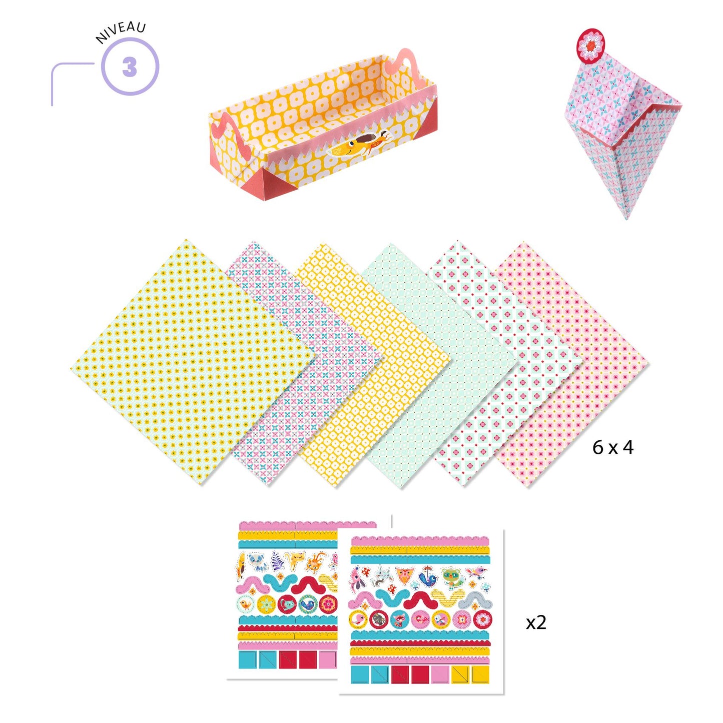 Dobradura Origami Caixinhas