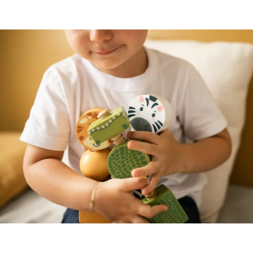 Gire e Crie Animais – Brinquedo para Rosquear e Montar