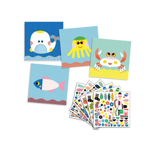 Criar com Adesivos - Criaturas Marinhas