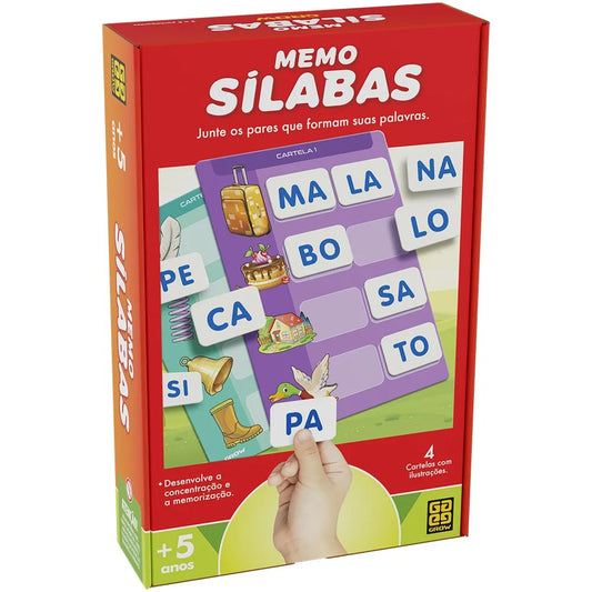 Jogo de Memórias Sílabas Grow