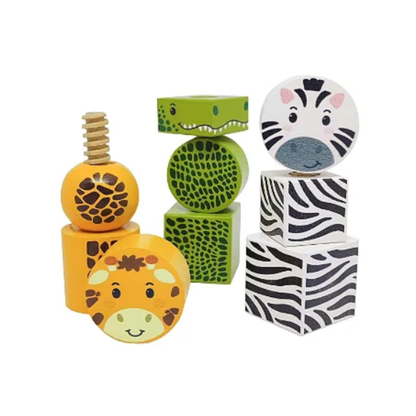 Gire e Crie Animais – Brinquedo para Rosquear e Montar