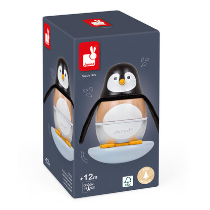 Pinguim de Empilhar de Madeira