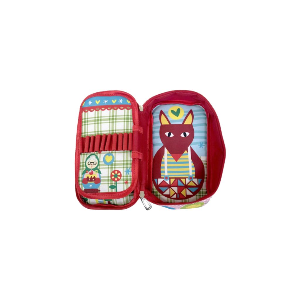 Estojo com Divisórias Chapéuzinho