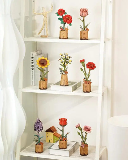 Quebra-cabeça 3D Flor Cravo Vermelho