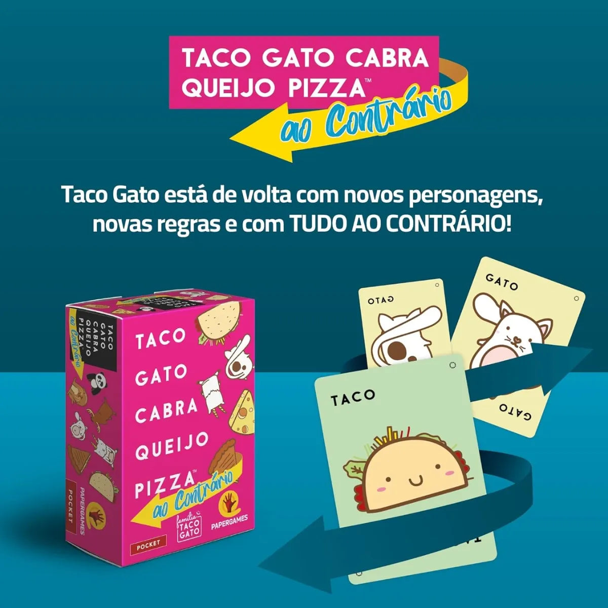 Taco Gato Cabra Queijo Pizza: ao Contrário