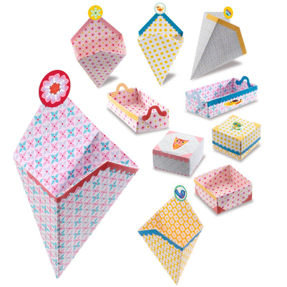 Dobradura Origami Caixinhas