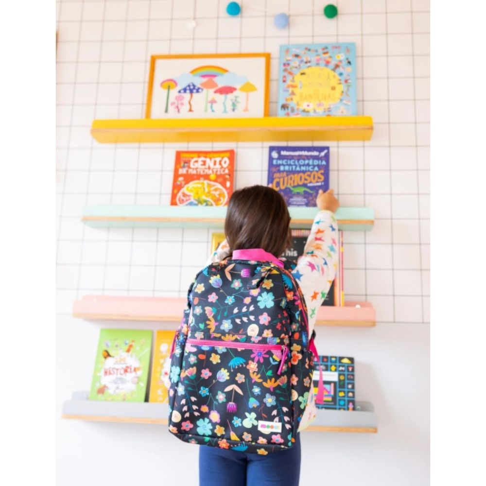 Mochila Grande Anoitecer no Jardim