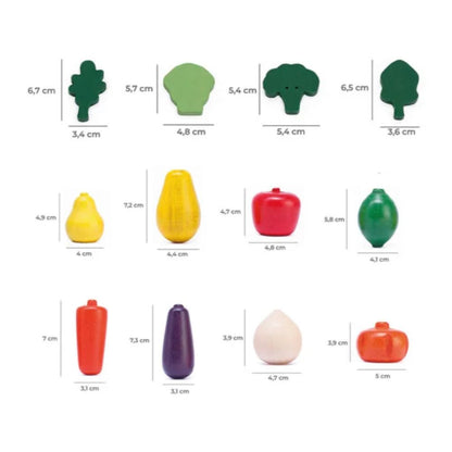 Caixa de Frutas, Legumes e Verduras em Madeira