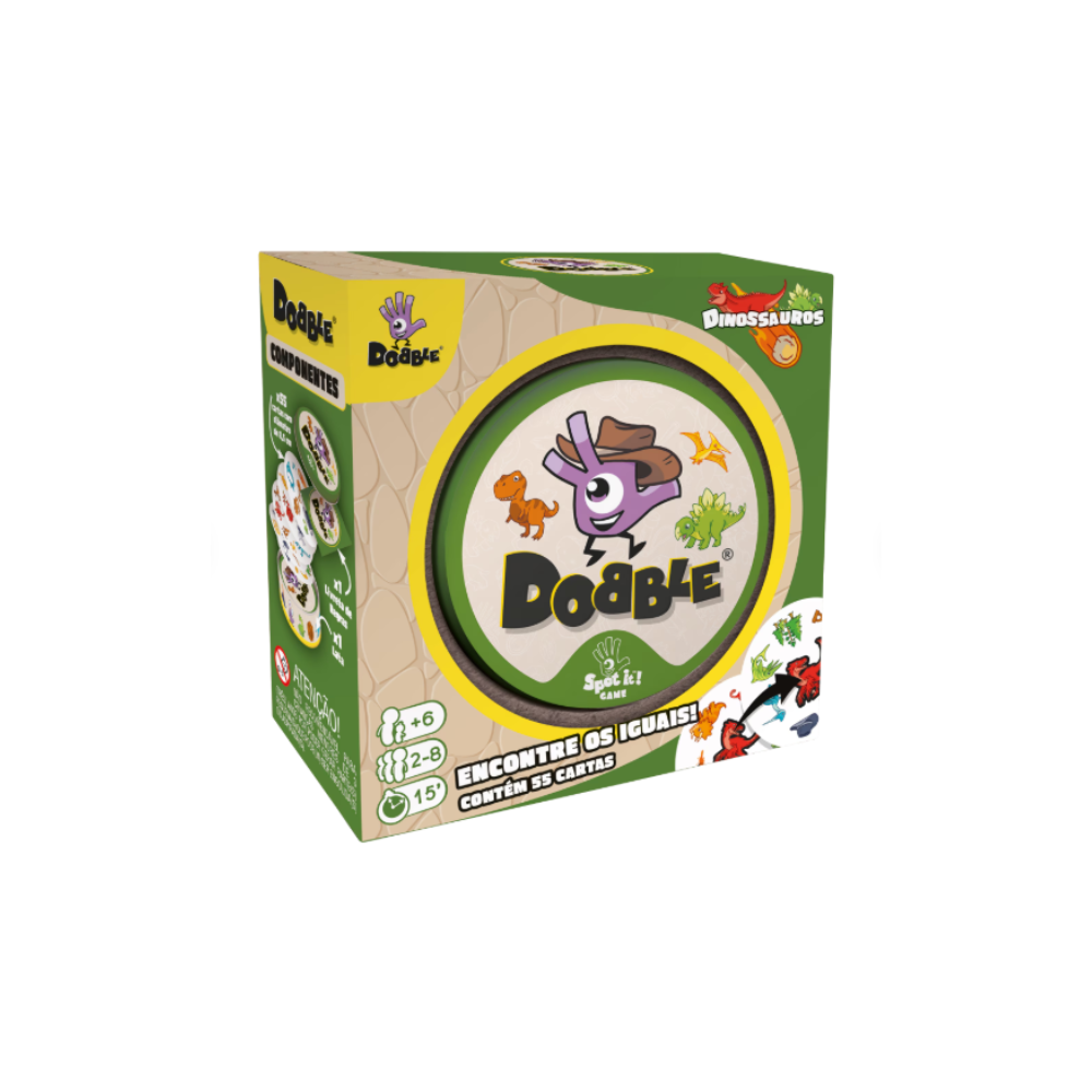 Jogo de Cartas Dobble: Dinossauros