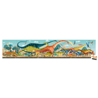Maleta Quebra-Cabeça Panorâmico Dino - 100 Peças
