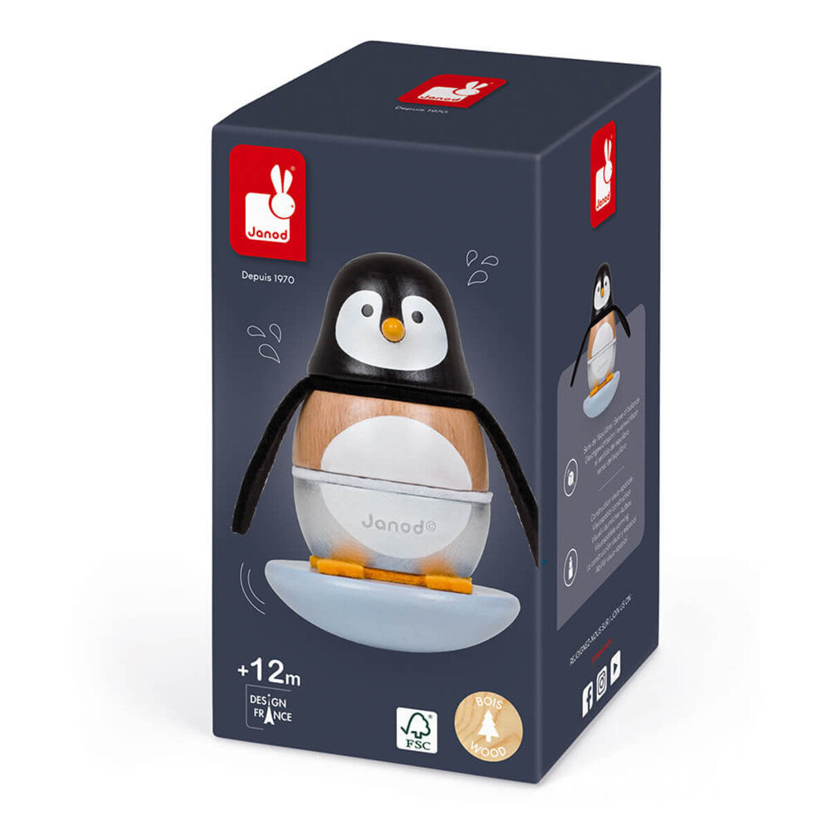 Pinguim de Empilhar de Madeira