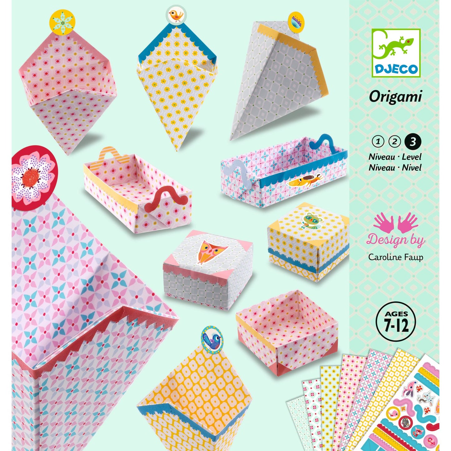 Dobradura Origami Caixinhas