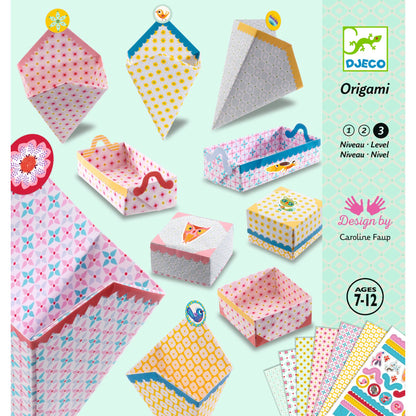 Dobradura Origami Caixinhas