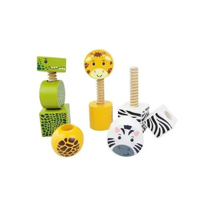 Gire e Crie Animais – Brinquedo para Rosquear e Montar