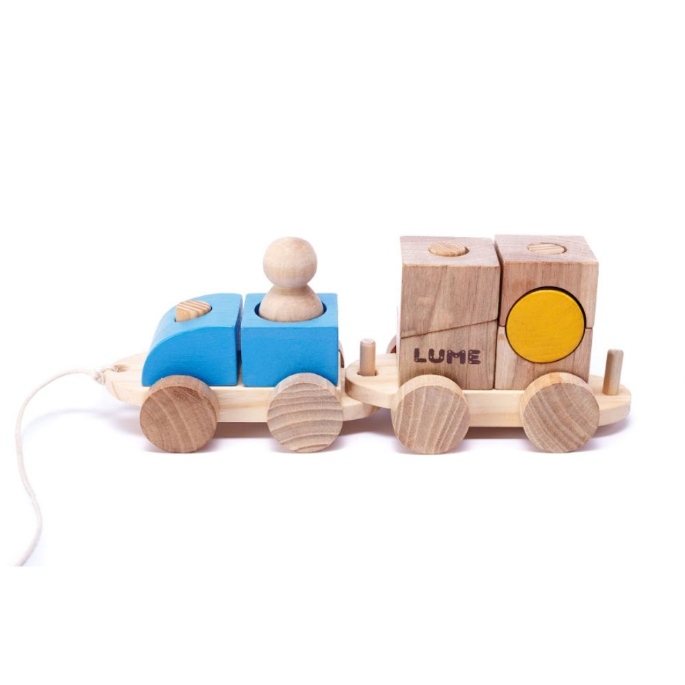 Carretinha de Encaixe | Brinquedo de Puxar e Encaixar