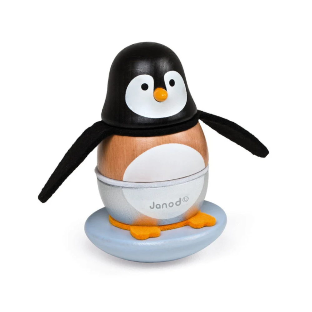 Pinguim de Empilhar de Madeira
