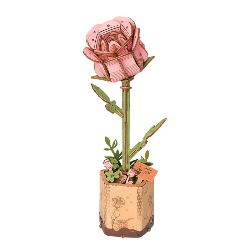 Quebra-cabeça 3D Flor Rosa Rosa