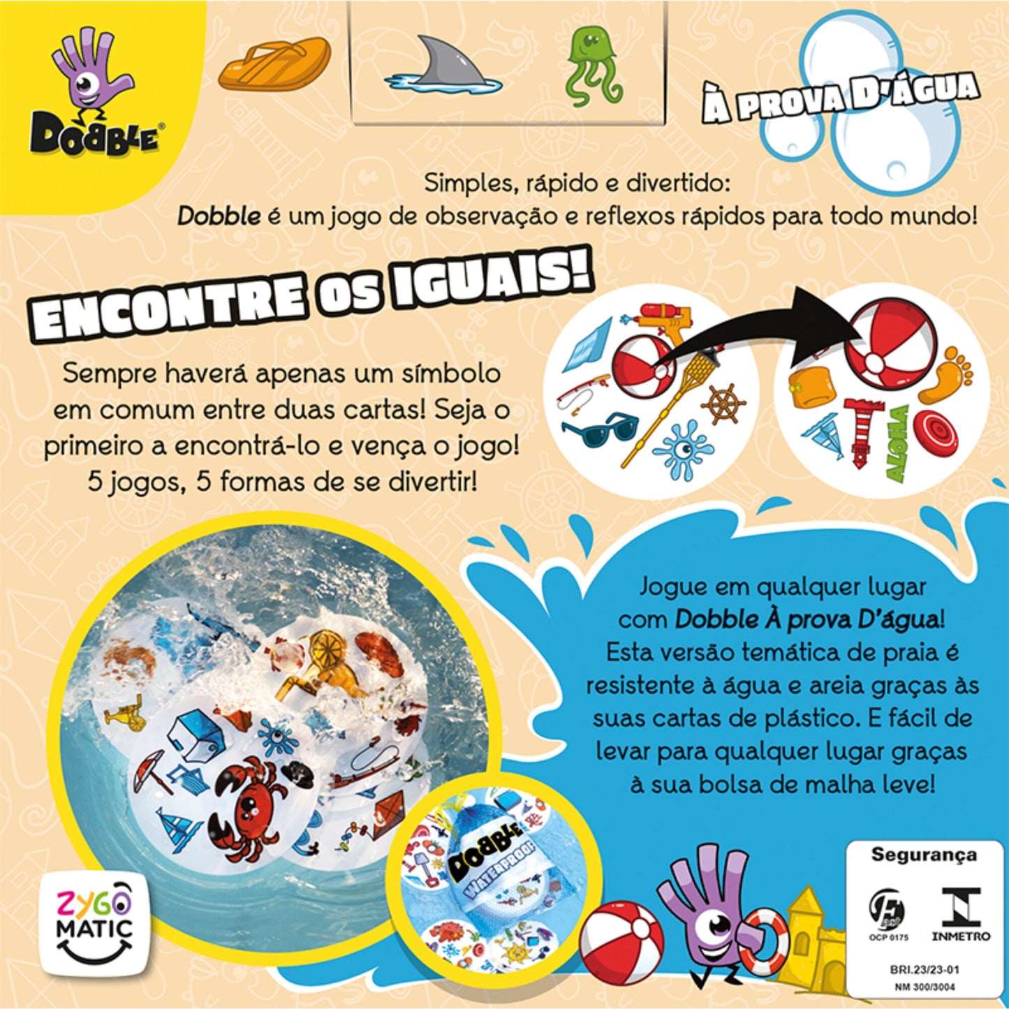 Jogo de Cartas Dobble: À Prova d'Agua